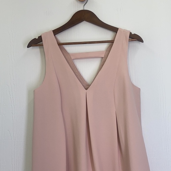 BCBG Generation -  Pink Blush Sleeveless Shift VNeck Dress Size Small - Picture 4 of 15